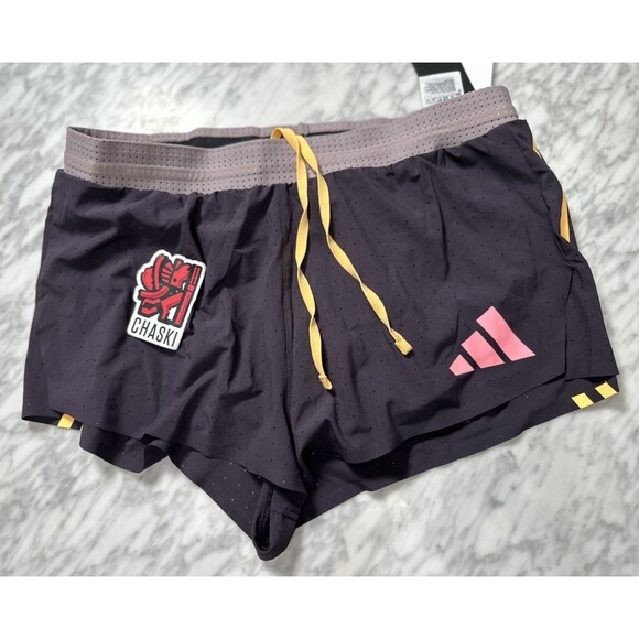 Adidas 2024 Pro Elite Team Running Shorts Aurora Black Men Large IN1123 NEW - Picture 9 of 11